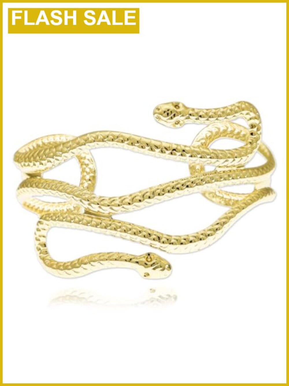 RechicGu Snake Arm Cuff Bracelet Open Bangle Adjustable Women Jewelry